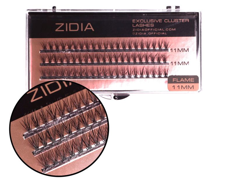 ZIDIA Cluster lashes 20D Flame Series C 0.10 (3 bands, size 11mm)