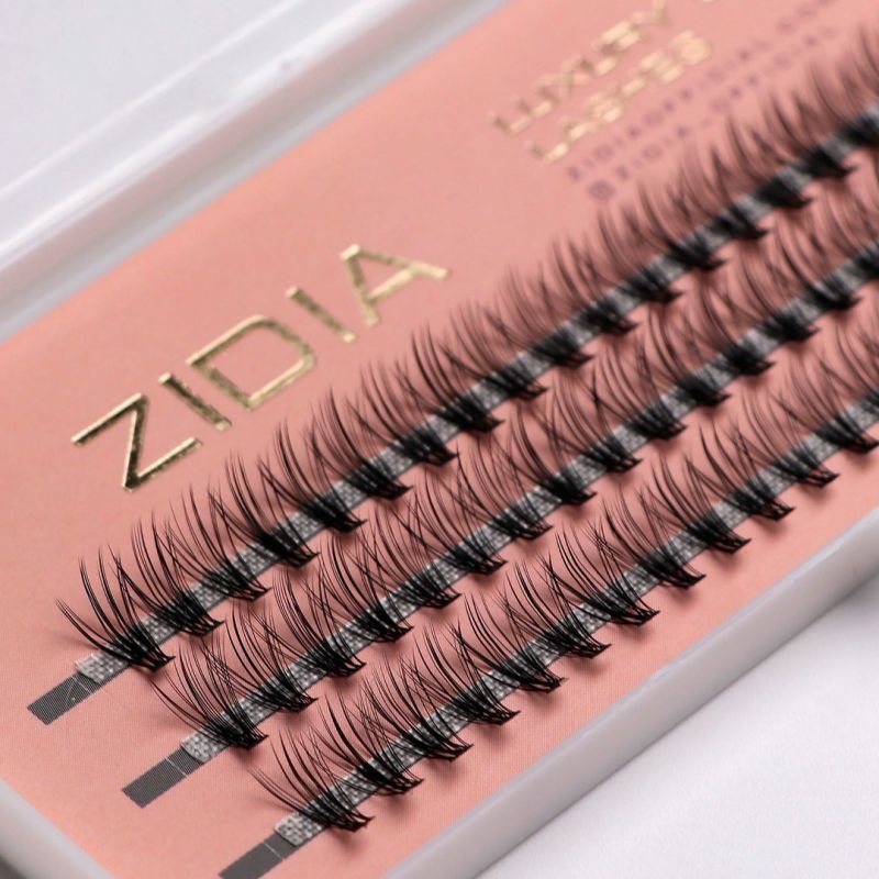 ZIDIA Cluster lashes 20D MESSY C 0,10 (3 strips, size 10 mm)