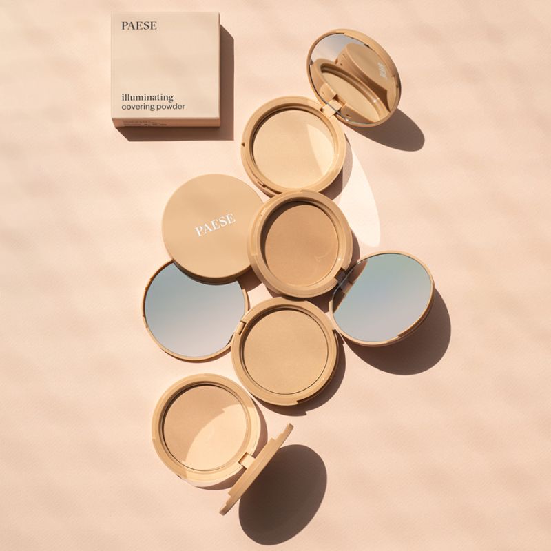 УЦЕНКА до 10.2026 Paese Powder Illuminating Covering Компактная тонирующая пудра светоотражающа - 4С Tanned, 9 г