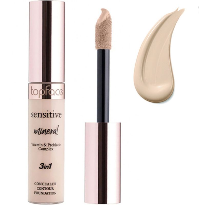 TopFace Консилер "Sensitive Mineral 3 in 1 Concealer" - 001, 12 мл