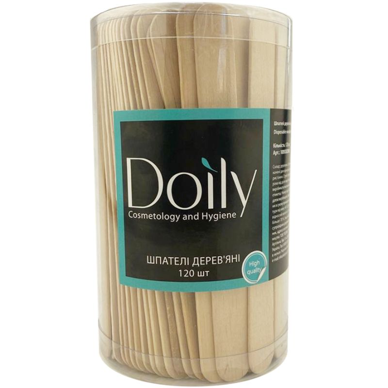 Doily Шпатель деревянный одноразовый в тубусе (120 шт)