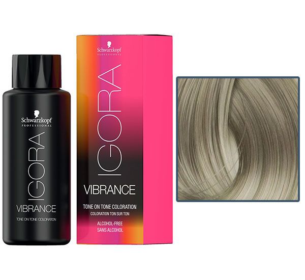 Профессиональная краска для волос Igora Vibrance 9.5-1 светлый блондин пастельный сандрэ, 60 мл