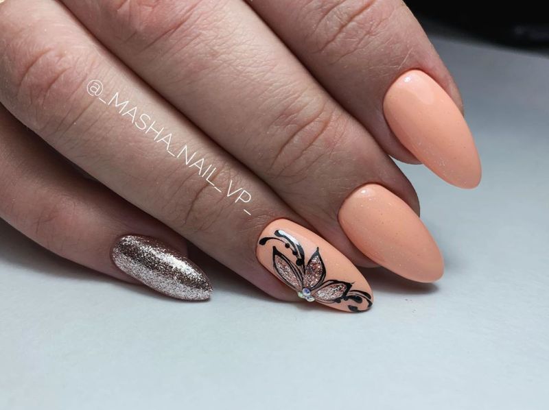 Kira Nails gel-varnish No. 108 (peach, enamel), 6 ml