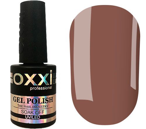 OXXI Гель-лак для ногтей №076 (коричневый, эмаль), 10 мл