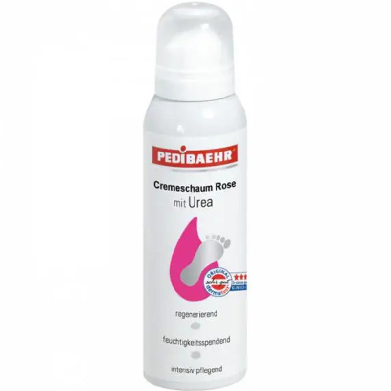 Foot cream foam with 10% urea and rose oil BAEHR Cremeschaum Rose mit Urea, 125 ml