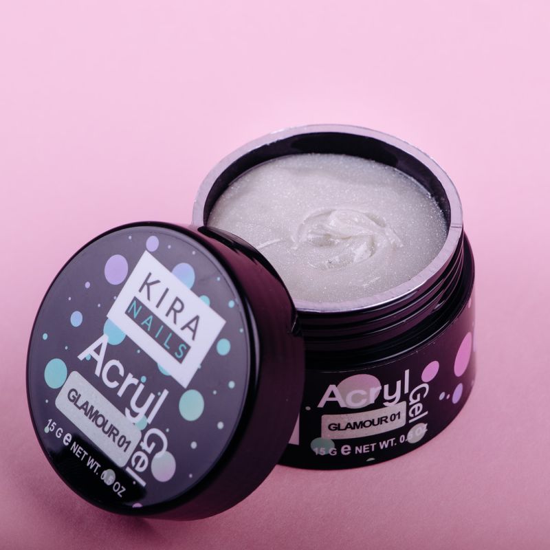 Kira Nails Acryl Gel Glamour 01, 15 г
