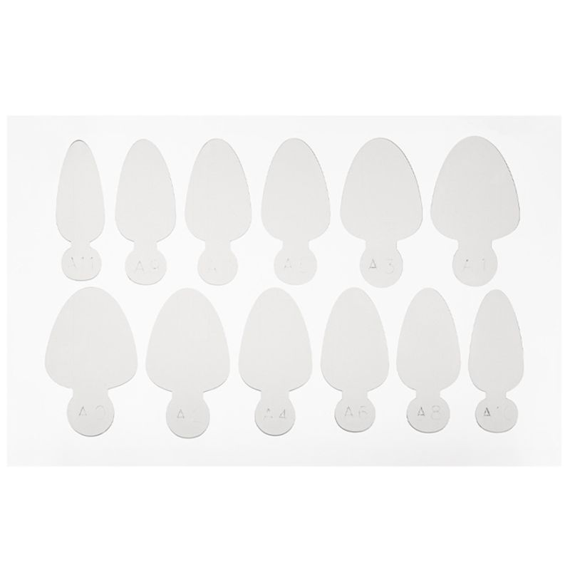 Couture Color Stencil molds for French Inserts for Easy French, 12 pcs