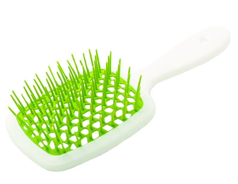 Janeke Superbrush Расческа для волос Белая с Зелёным