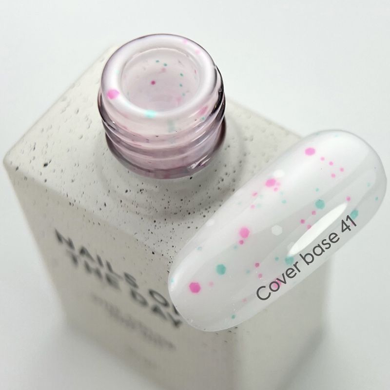 Nails Of The Day Cover base milk No. 05 (milk base with rye shimmer), 10 ml