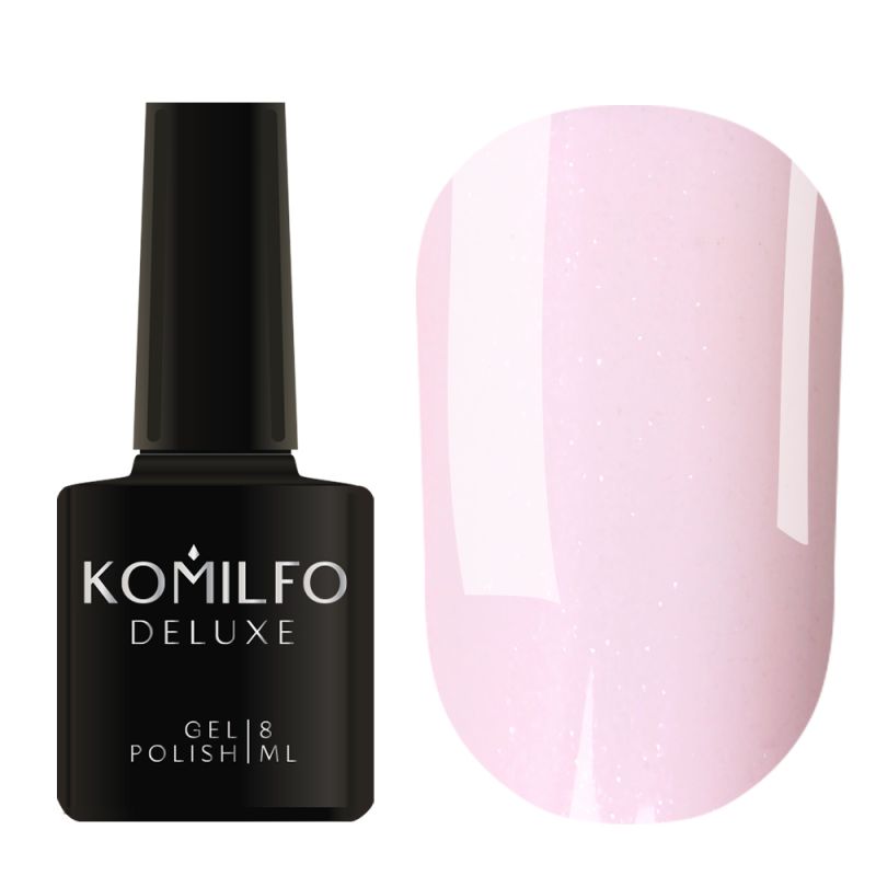 Gel Polish Komilfo Deluxe Series D201 (light pink, with shimmer, for French), 8 ml.