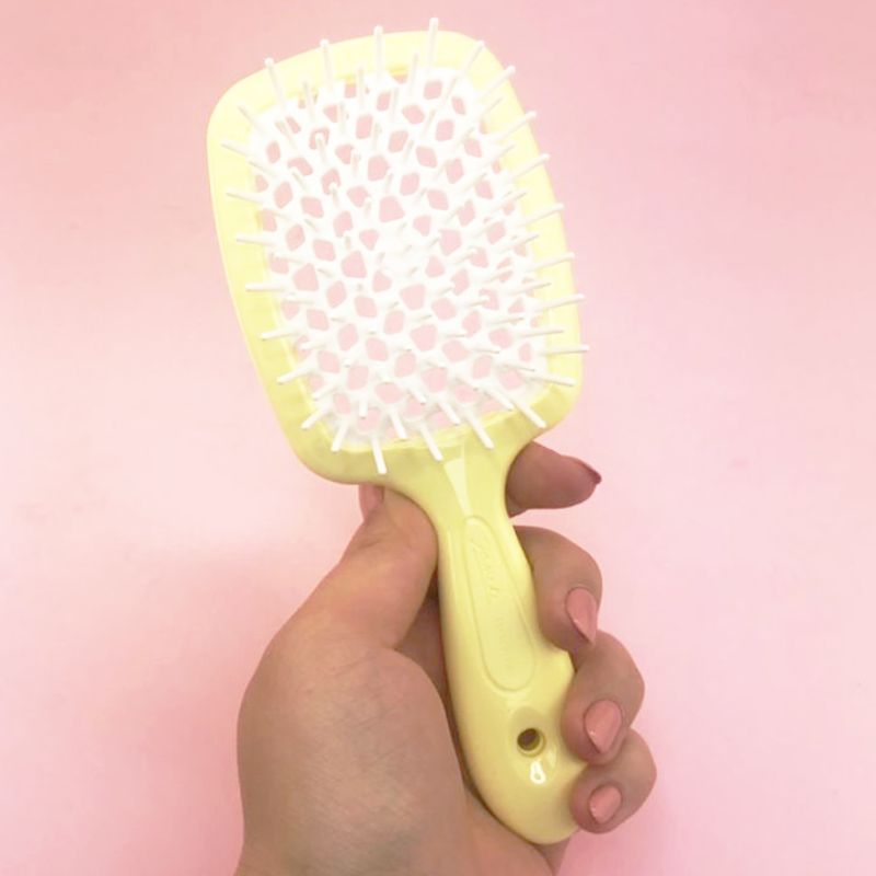 Janeke Superbrush Small Гребінець для волосся Жовтий з Білим