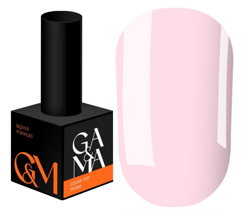 GA&MA Top for gel polish camouflage Cover top Peony, 10 ml