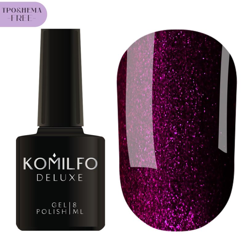 Gel varnish Komilfo DeLuxe Termo C003 (light brown, when heated - bright light green), 8 ml