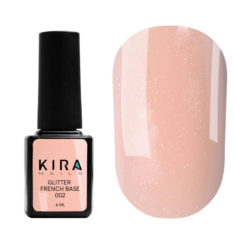 Kira Nails База для нігтів Glitter French Base 002, 6 мл