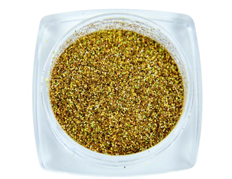Komilfo spangles 003, size 0.08 mm, (gold, hologram), 2.5 g