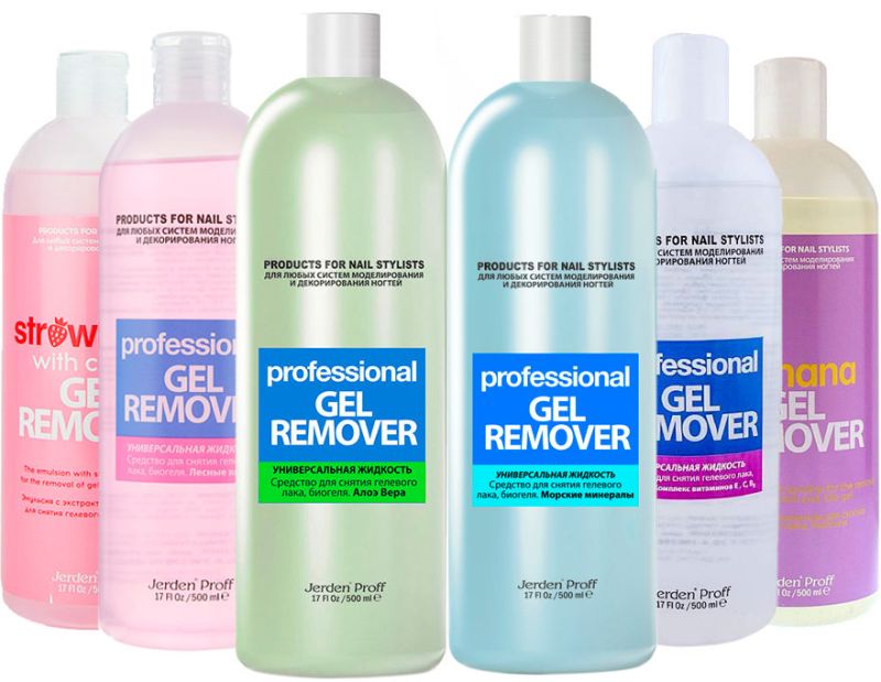 Jerden Proff Gel Remover emulsion for removing gel polish and biogel, Blackberry, 500 ml