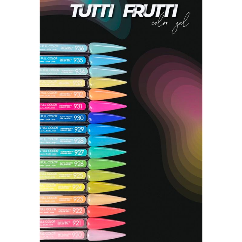 MOON FULL Gel polish for nails Tutti Frutti Color Gel No. 936, 8 ml