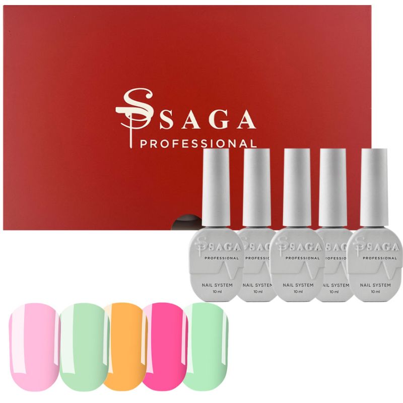 SAGA professional gel polish Colorist, набір (003-007)
