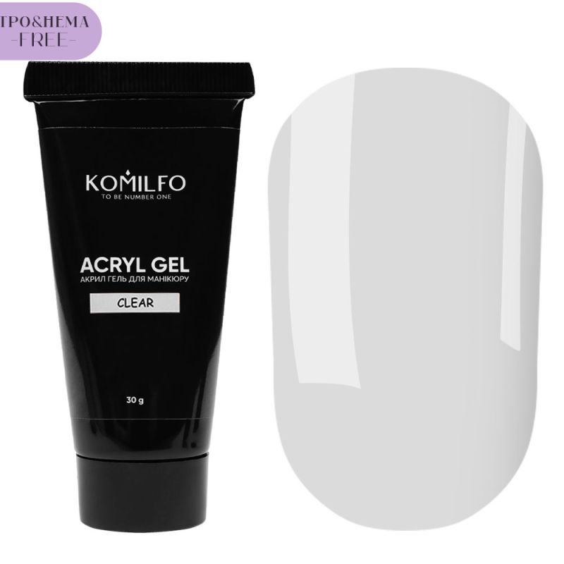 Komilfo Гель для нігтів Acryl Gel Clear, 30 г
