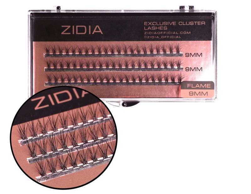 ZIDIA Cluster lashes 20D Flame Series C 0.10 (3 bands, size 9mm)