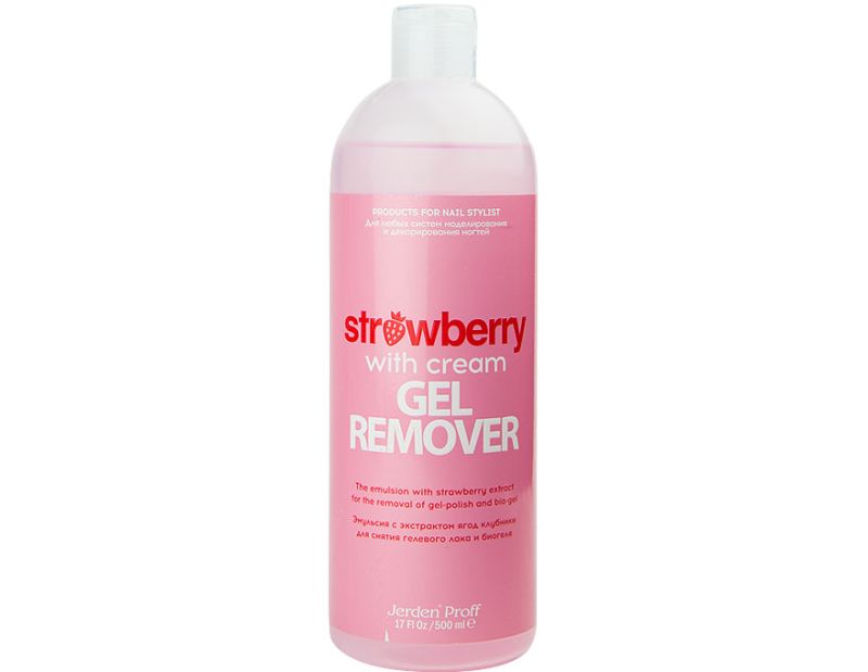 Jerden Proff Gel Remover emulsion for removing gel polish and biogel, Blackberry, 500 ml