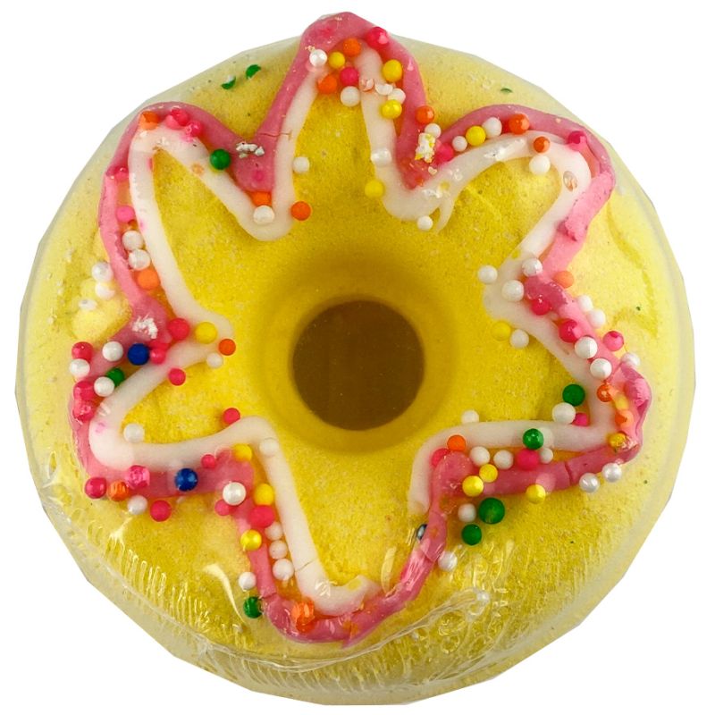 Бомбочка для ванны Donut, желтая с посыпкой в виде цветка