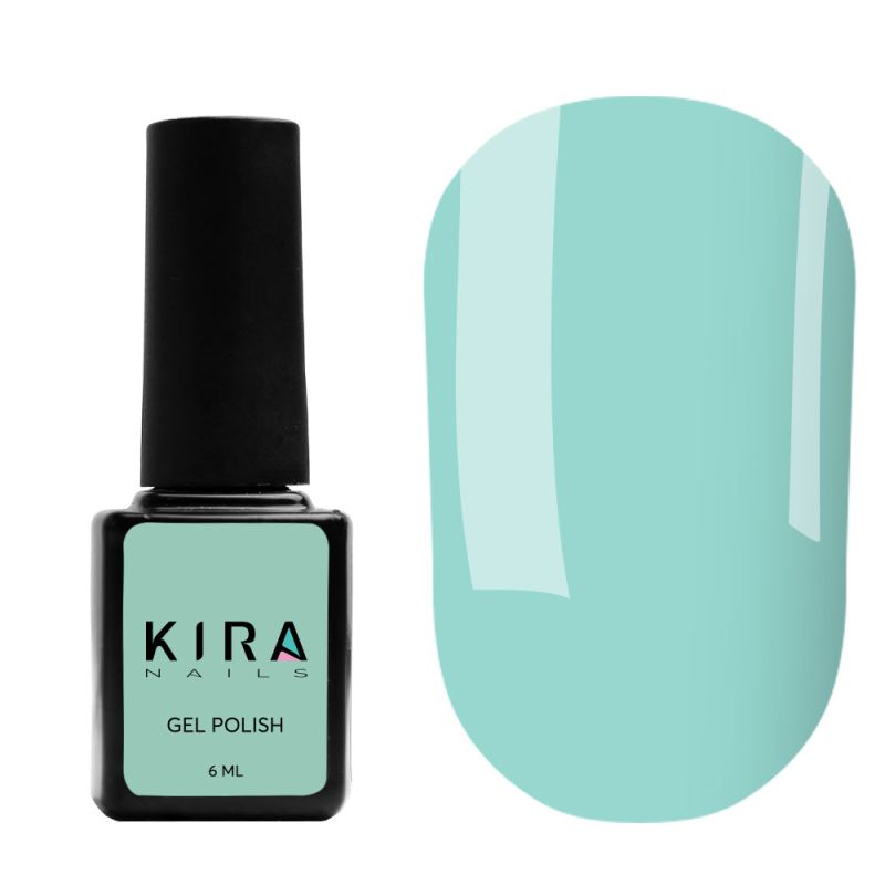 Kira Nails gel varnish No. 026 (light turquoise, enamel), 6 ml