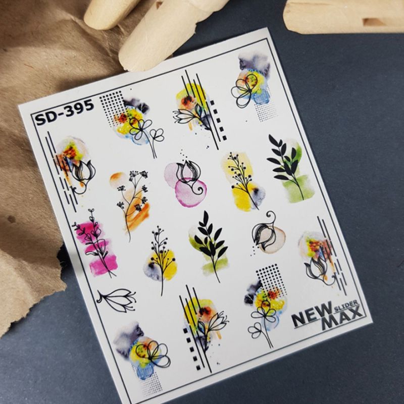 NewMax Slider design SD-395 (flowers watercolor)
