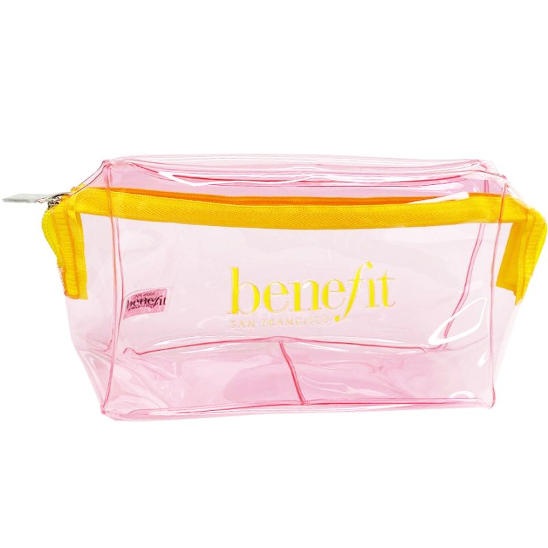 Benefit San Francisco transparent pink cosmetic bag, 11