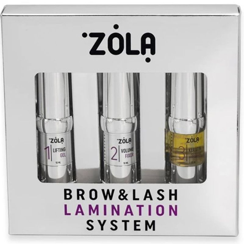 ZOLA Набор для ламинирования Brow&Lash Lamination System, 3 x 10 мл