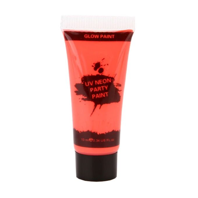 UV Neon Party Paint - Cream body paint (neon orange), 10 ml