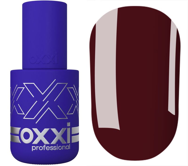 OXXI Gel nail polish No. 299 (burgundy, enamel), 10 ml