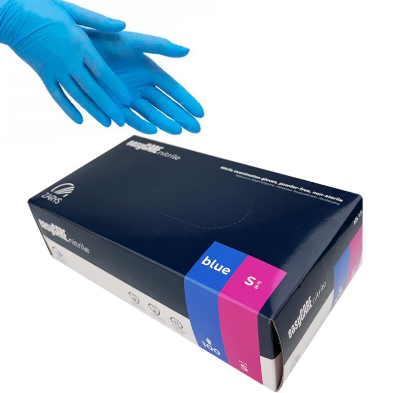 easyCARE Blue (S) Nitrile Gloves 100pcs/pk (50 pairs), 4g