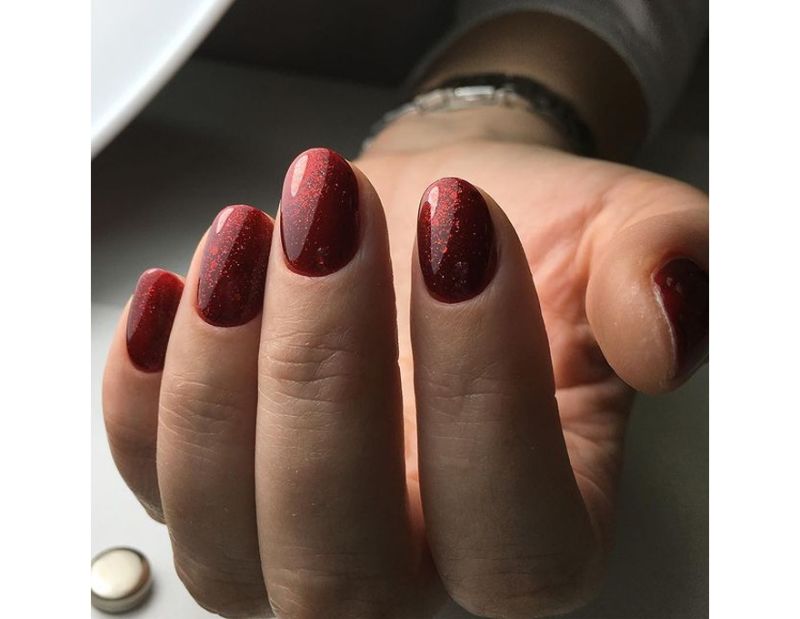 Atica Incanto GPM137 gel-varnish (red with glitter and micro-shine), 7.5 ml