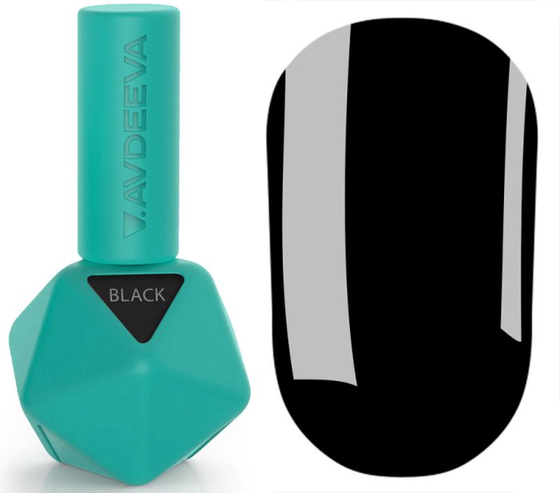 Victoria Avdeeva Гель-лак для нігтів Black (ідеальний чорний), 12 мл