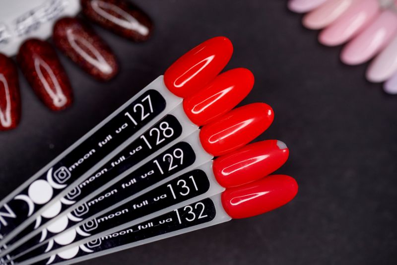 MOON FULL color Gel polish No. 128 gel-varnish (carmine red, enamel), 8 ml