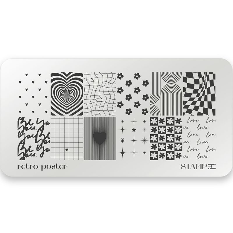 ​ADORE Professional Пластина для стемпинга STAMP IT stamping plate RETRO POSTER