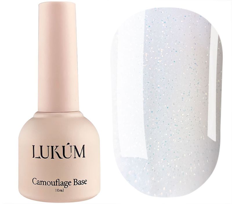 Lukum Nail base Glitter rubber cover base No. 01, 10 ml