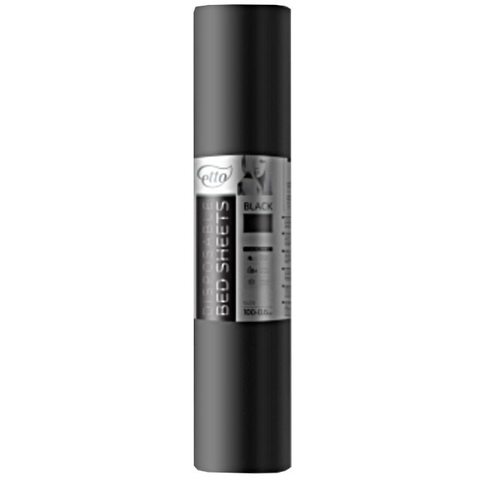 ETTO Простынь Black Collection из спанбонда 0,6х2 м (50шт/рул), черная