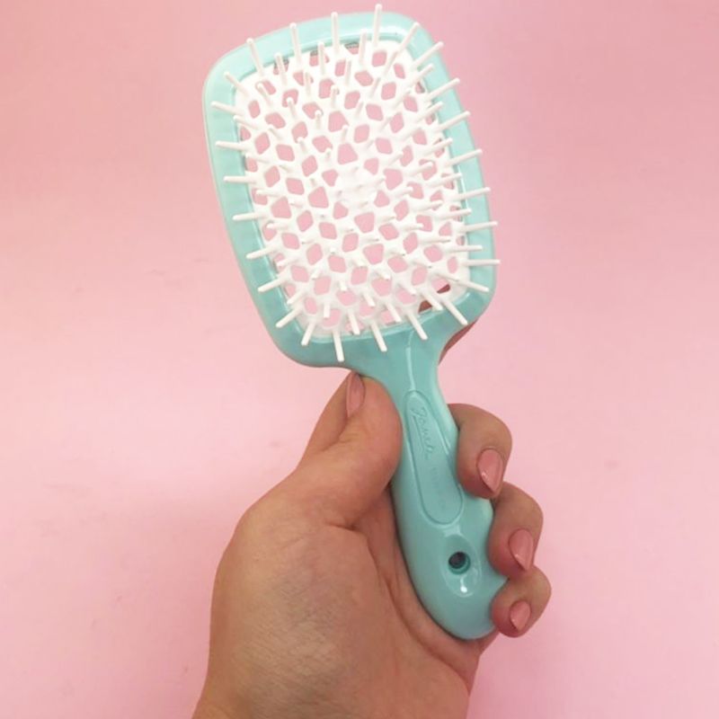 Janeke Superbrush Small Гребінець для волосся Ніжно-блакитна з Білим