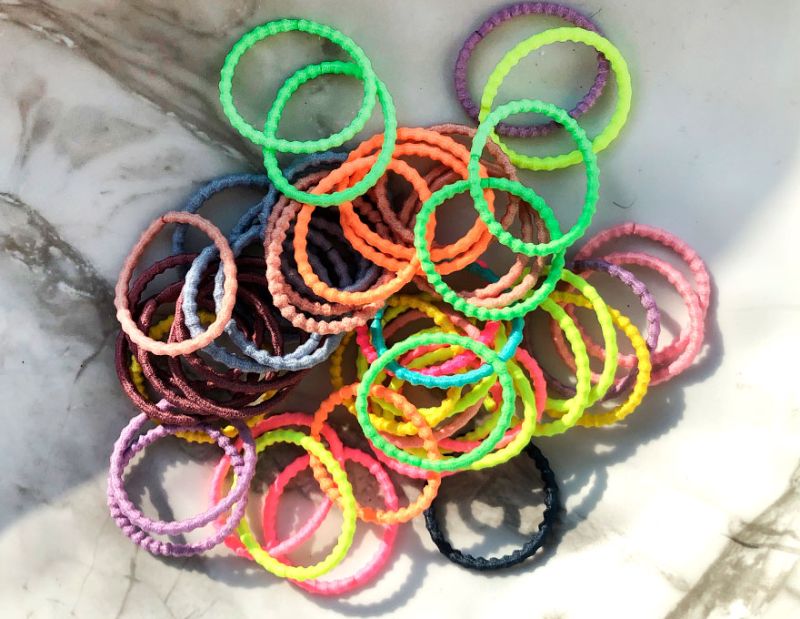 2.5 cm - 50 pcs - wavy - 10 colors, multi-colored