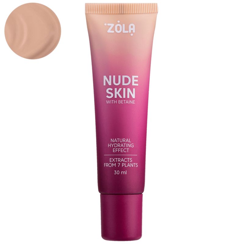 ZOLA Тональная основа NUDE SKIN 02 Medium, 30 мл