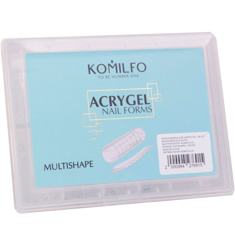 Komilfo Top Nail Forms, Multishape - Top Nail Forms, Universal, 120 Pieces