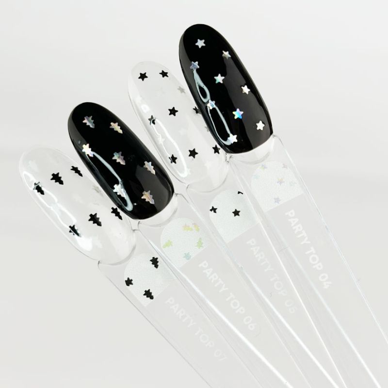 Nails Of The Day Nail top Party top No. 02 (transparent with fine shimmer), 10 ml