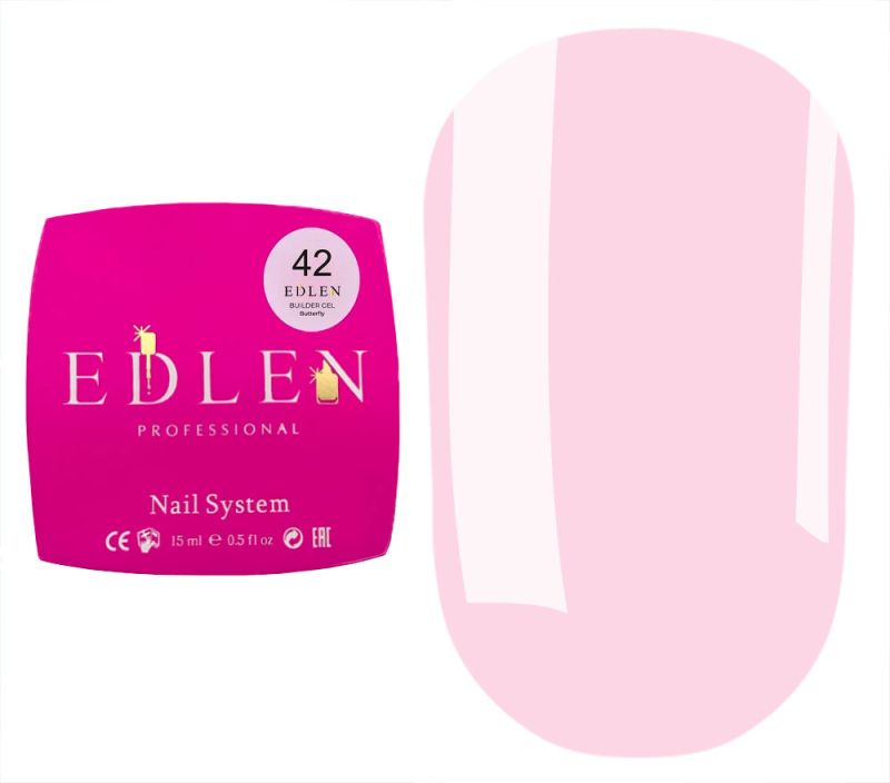 Edlen Гель для ногтей Builder gel Butterfly №42, 15 мл