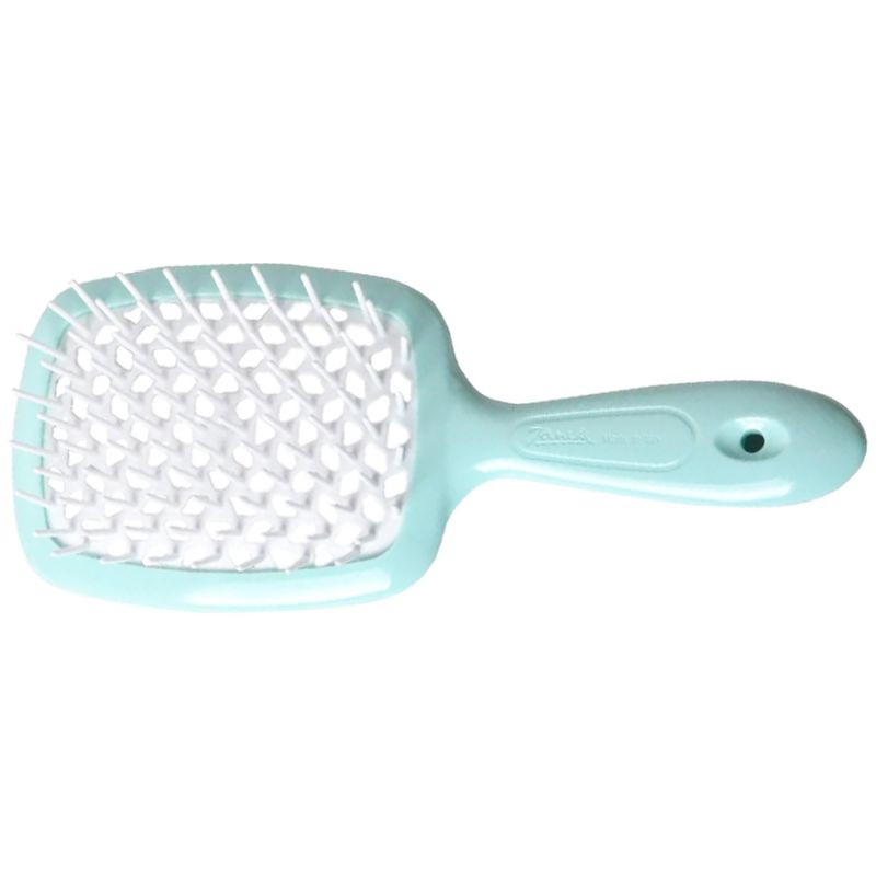 Janeke Superbrush Small Hairbrush Baby Blue & White