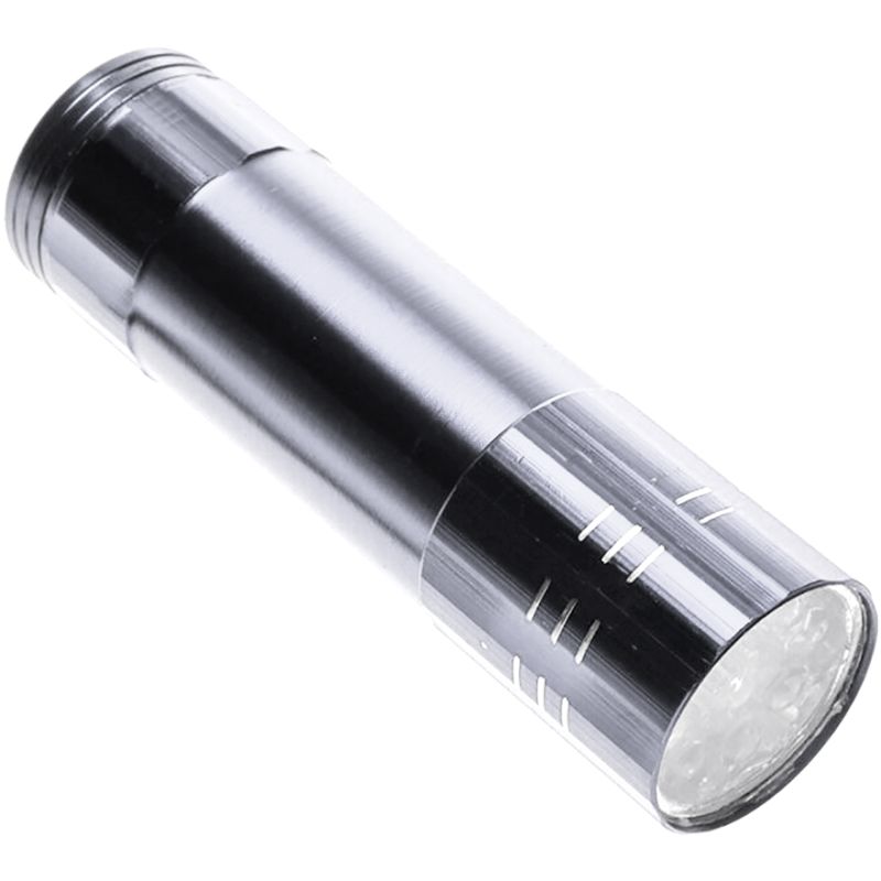 Portable UV LED Flashlight for Express Drying of Gel Polish, Silver