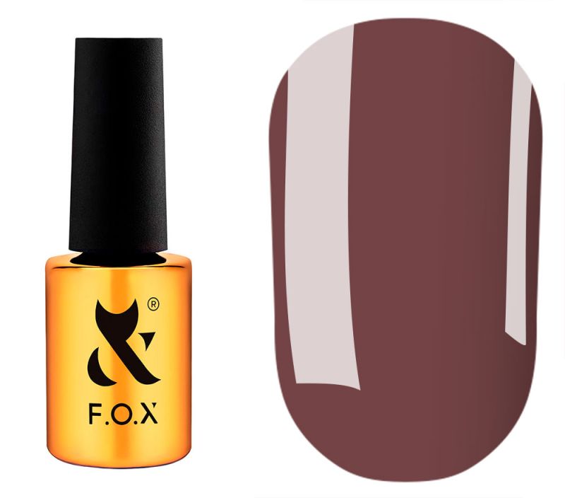 FOX gel varnish No. 408 (dark brown, enamel), 6 ml
