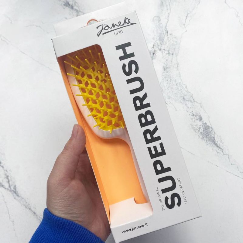 Janeke Superbrush Гребінець для волосся Біла з Жовтим