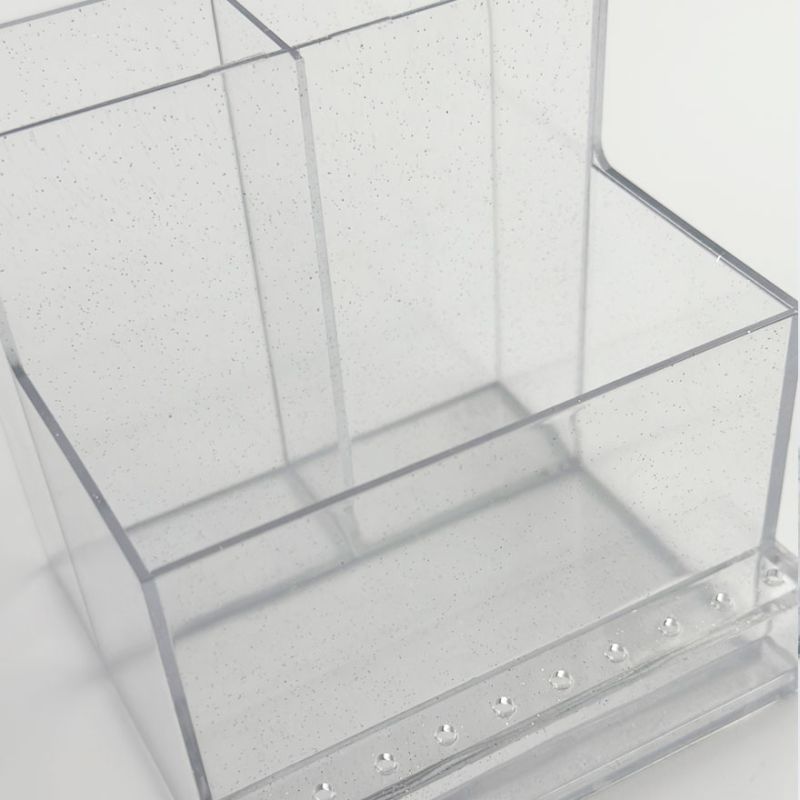 Stand for nail files and brushes on 3 sections (transparent)